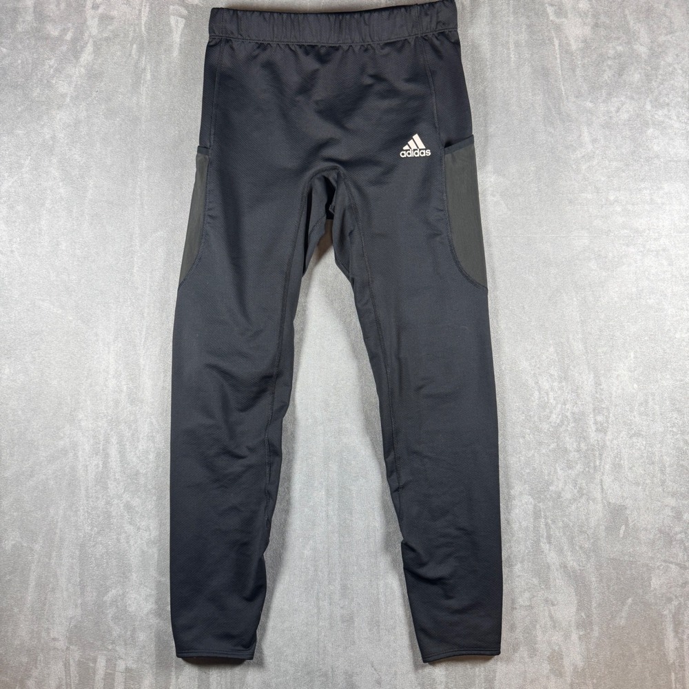 Adidas FastImpact COLD.RDY Winter Running Leggings Womens Small Black Reflective